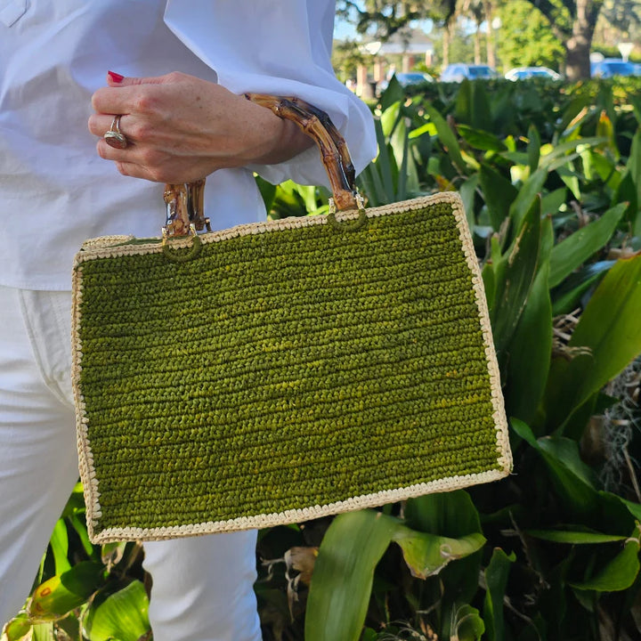 Piper Bamboo Bag in Green