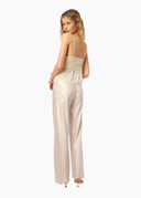 Bristol Mid Rise Lace Pant in Oat