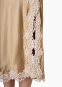 Teagan Silk Midi Skirt in Birch