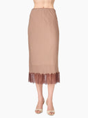 Sharon Midi Skirt in Brown Gingham