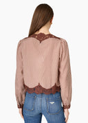 Yuri Blouse in Brown Gingham