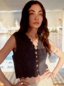 Barcelona Sunrise Top in Blueberry