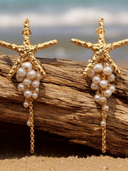 Starfish Pearl Earrings