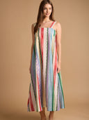 Jackie Dress in Garden Stripe