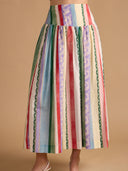 Edith Skirt in Garden Stripe