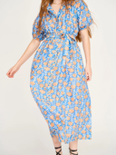 Somerset Dress in Tangerine Carnation