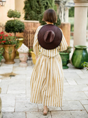 Porto Skirt in Khaki Stripe