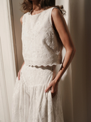 Eyelit Scallop Top