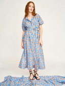Somerset Dress in Tangerine Carnation