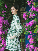 SUE SARTOR Flounce Shorty Dress in Emerald Green Marigold
