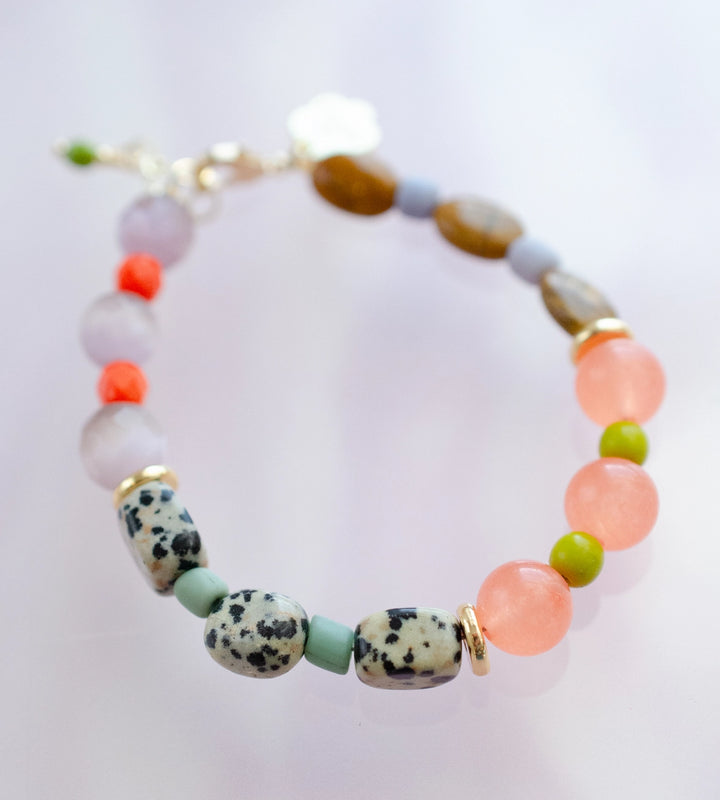 Nikki Bracelet in Pink & Brown