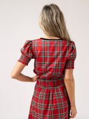 The Louisa Top & The Markey Skirt Set in Holiday Plaid