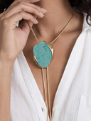 Turquoise Statement Bolo Necklace