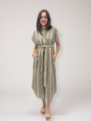 Jodie Midi Dress in Fiona Truffle