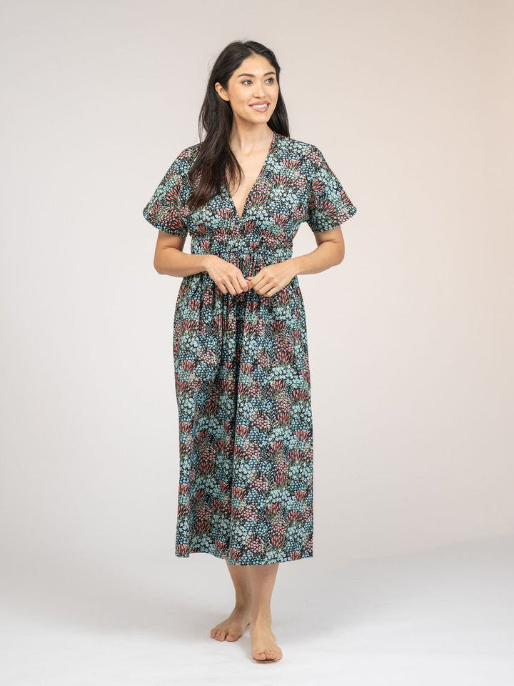 Retro Midi Dress | Tiny Black Garden