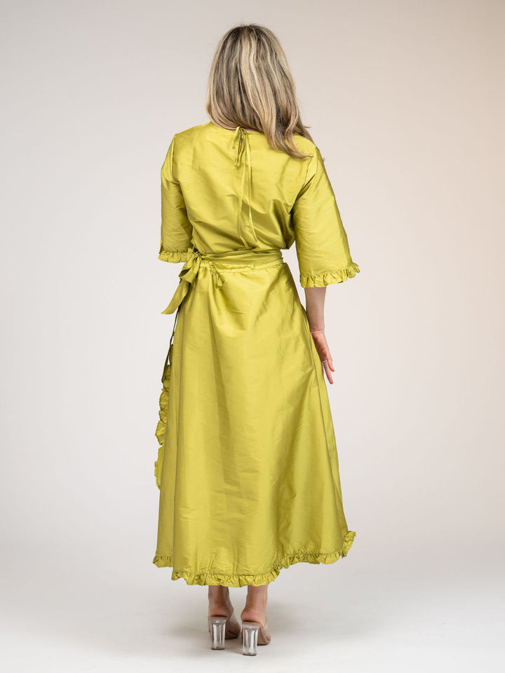 The Waverly Skirt | Chartreuse Taffeta