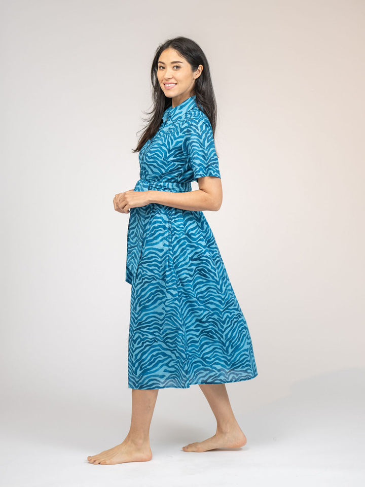 The Elle Midi Dress | Blue Zebra