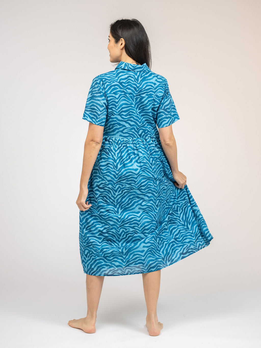 The Elle Midi Dress | Blue Zebra