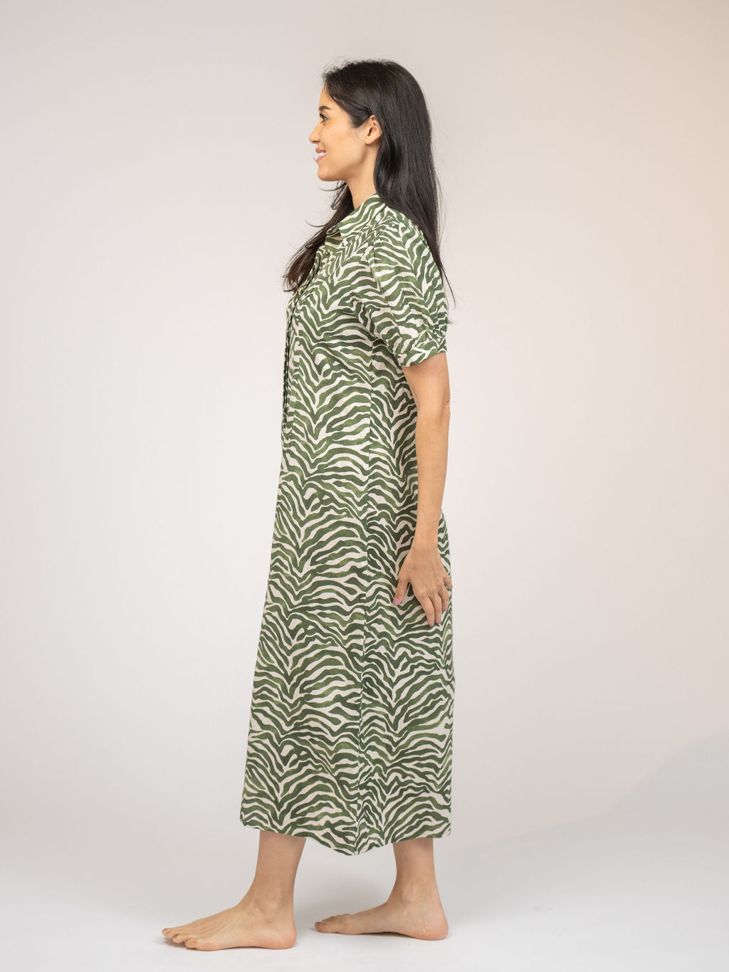 The Kris Dress | Green Zebra