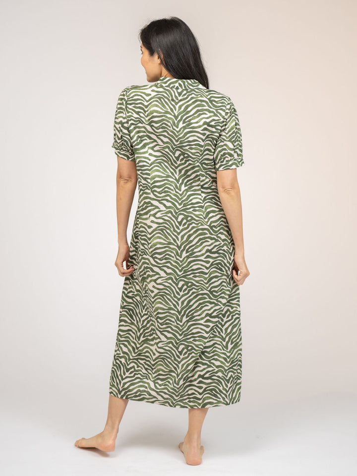 The Kris Dress | Green Zebra