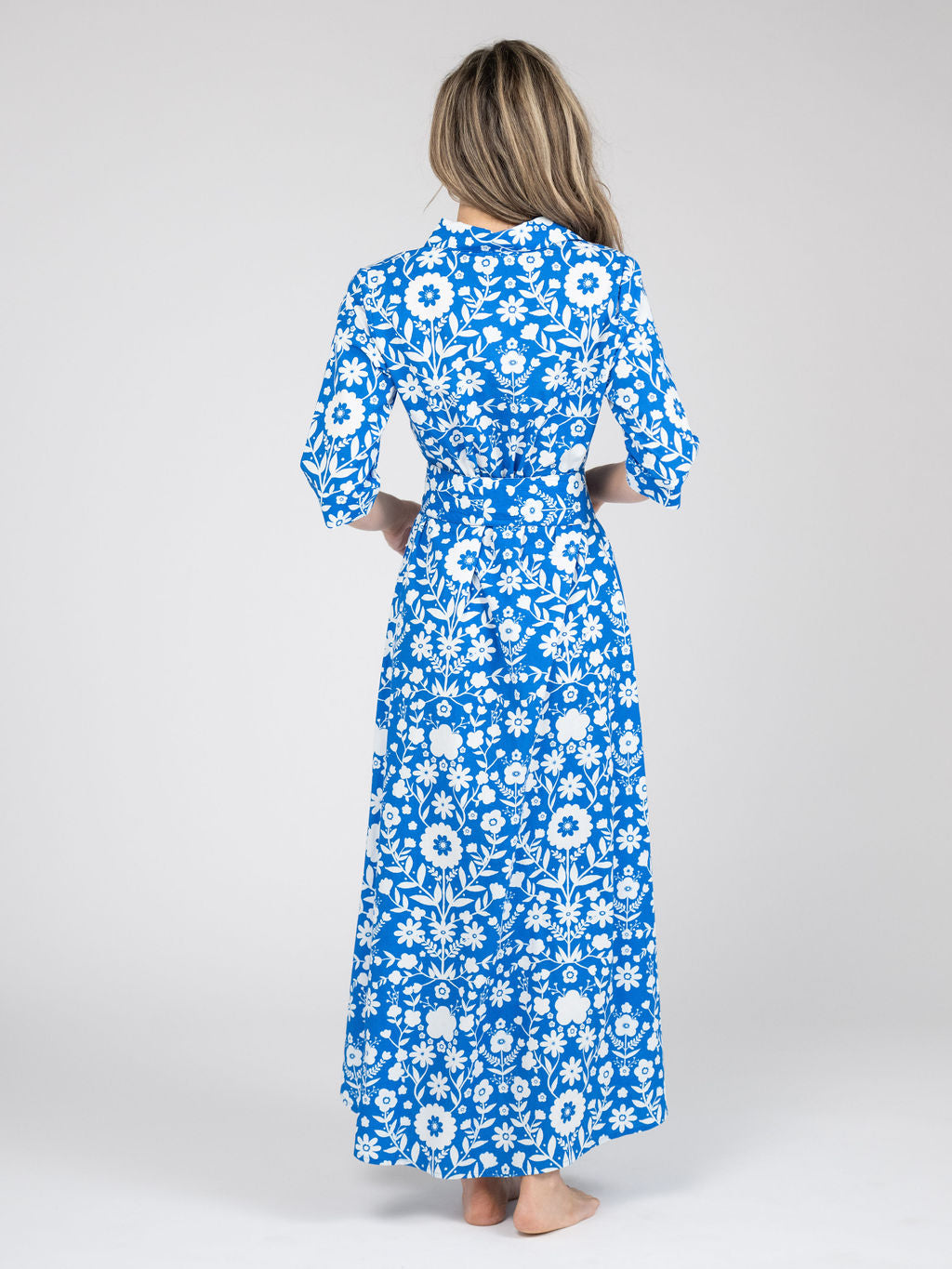 The Eloise Dress | Cobalt Folk Flower