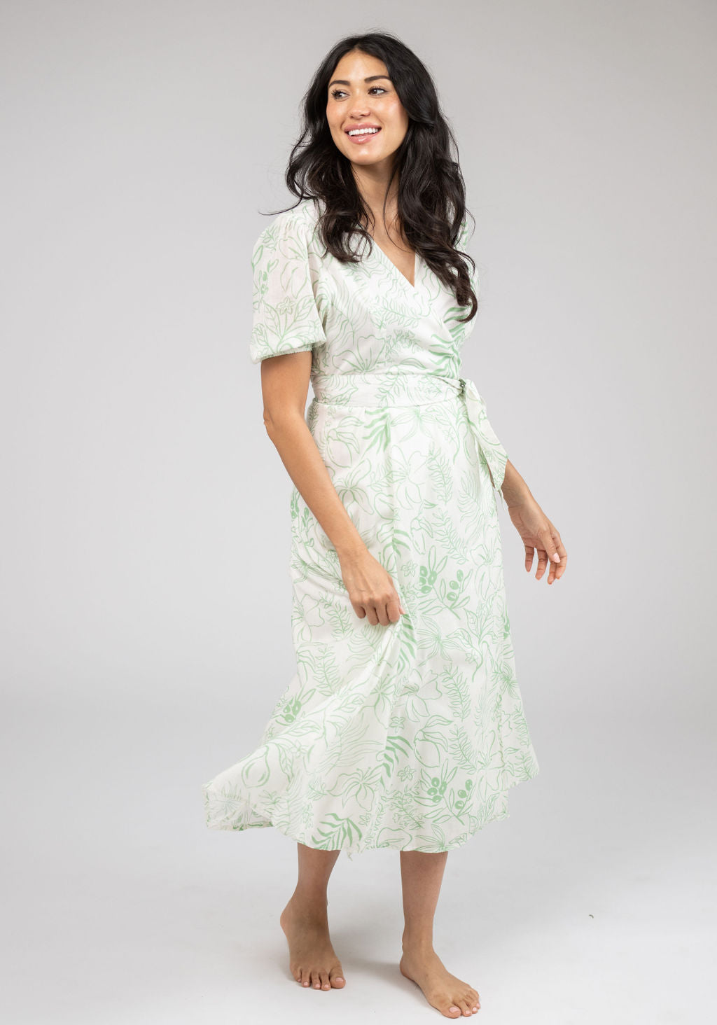 The Casey Dress | Sage Flora Sketch