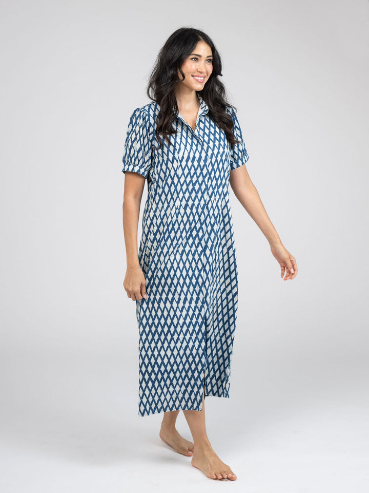 The Kris Dress | Blue India Resist