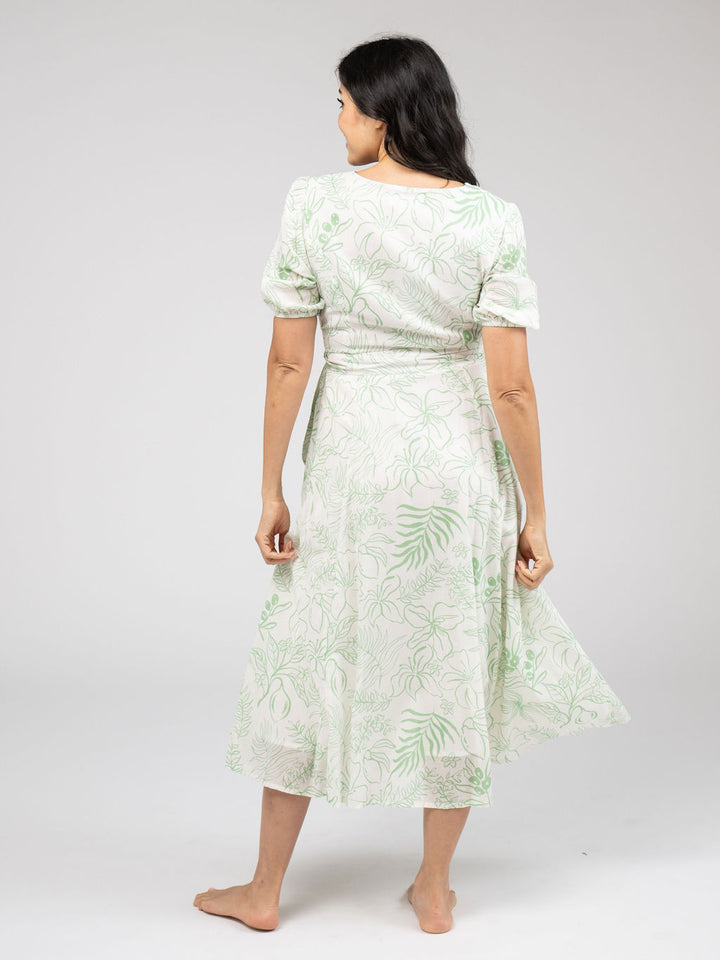 The Casey Dress | Sage Flora Sketch