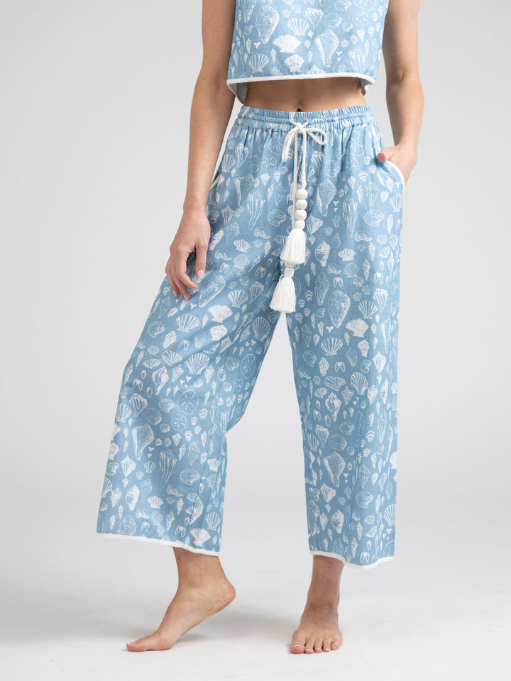 The Beach Tank + Pant Set | Blue Shells