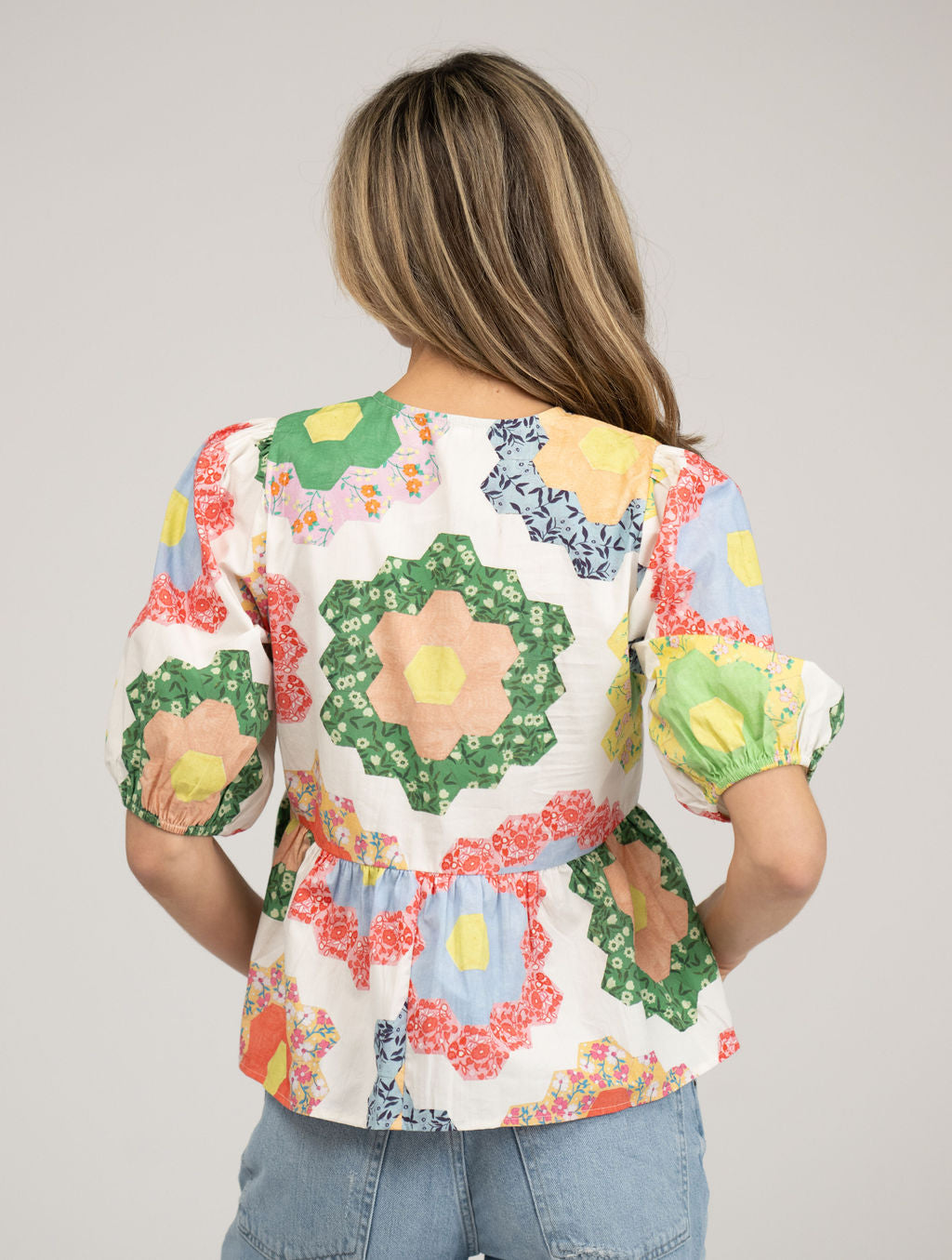 Kit Made Top | White Grandmother's Garden