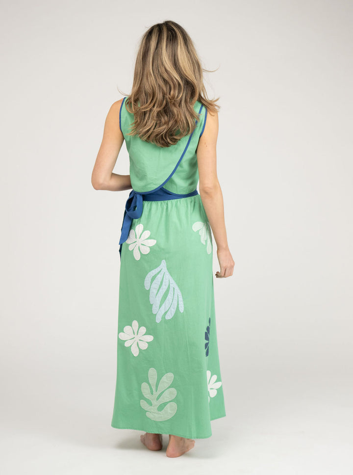 The Sullivan Skirt | Green Aqua Appliqué