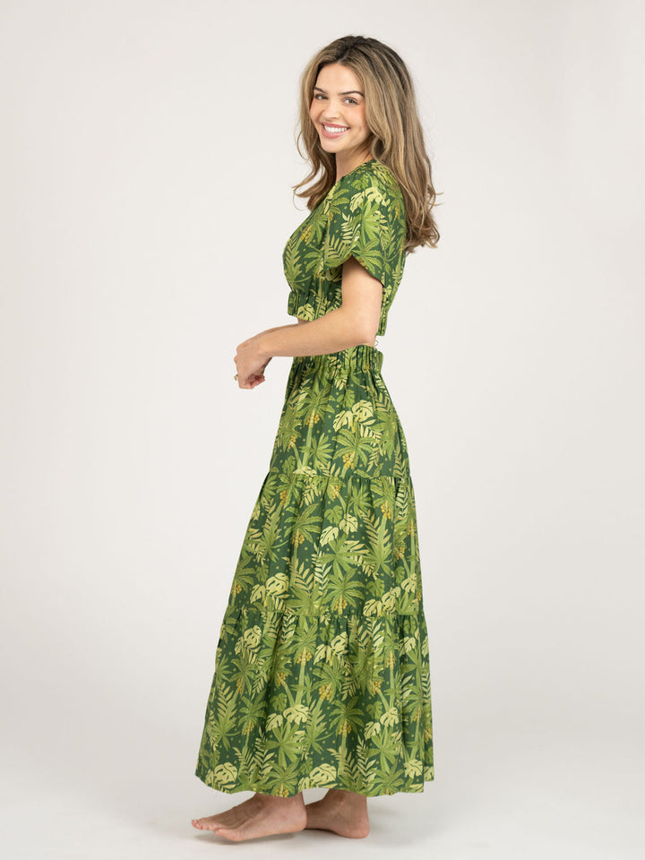 The Abby Set | Dark Green Palm Leaf