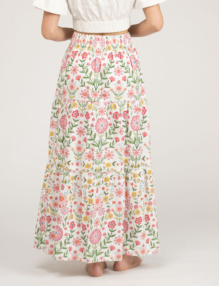 The Abby Skirt | Pink Folk Flower