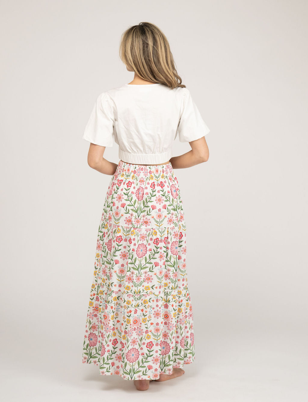The Abby Top | Pink Folk Flower