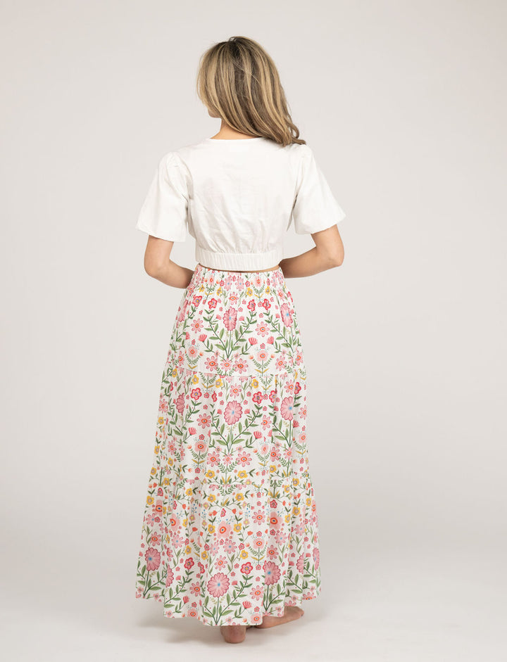The Abby Top | Pink Folk Flower