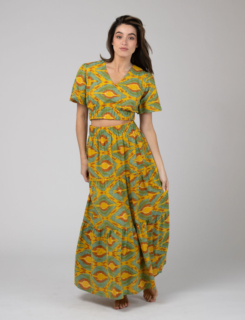 The Abby Skirt | Eco Yellow Ikat