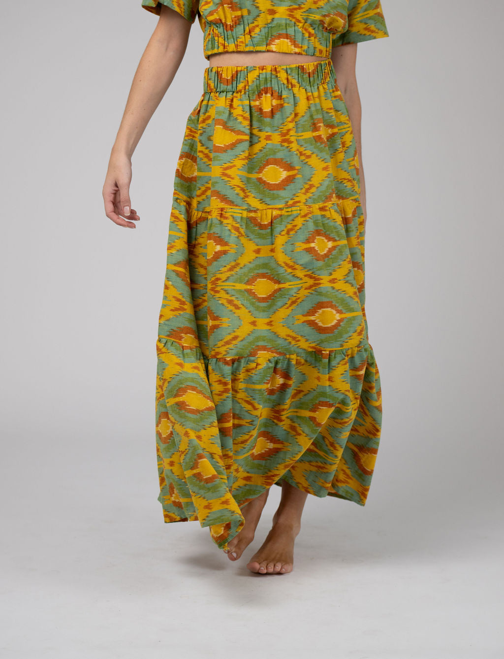 The Abby Skirt | Eco Yellow Ikat