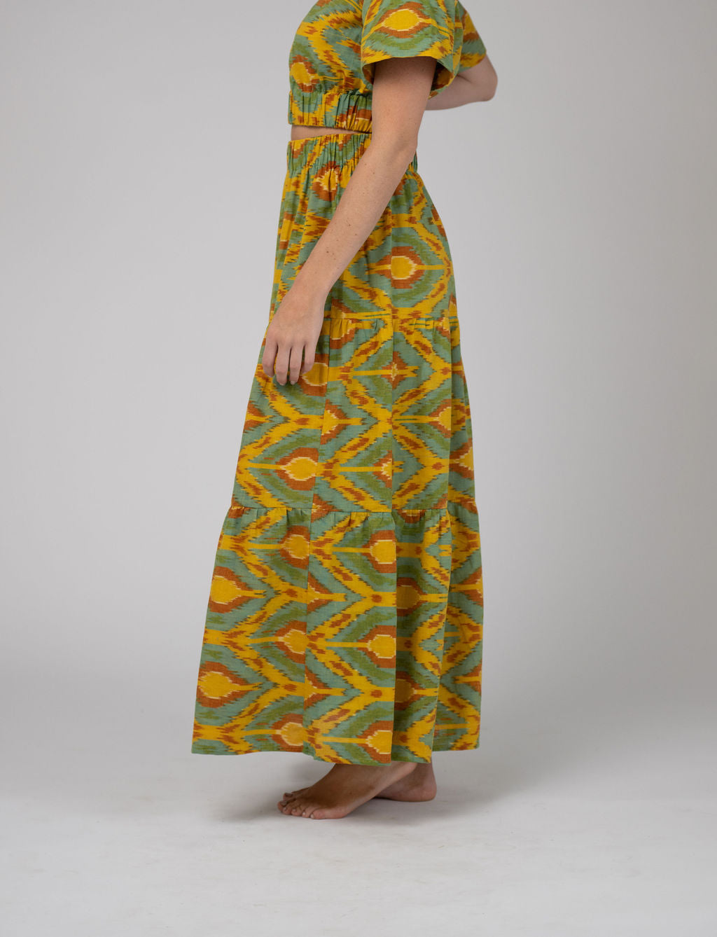 The Abby Skirt | Eco Yellow Ikat