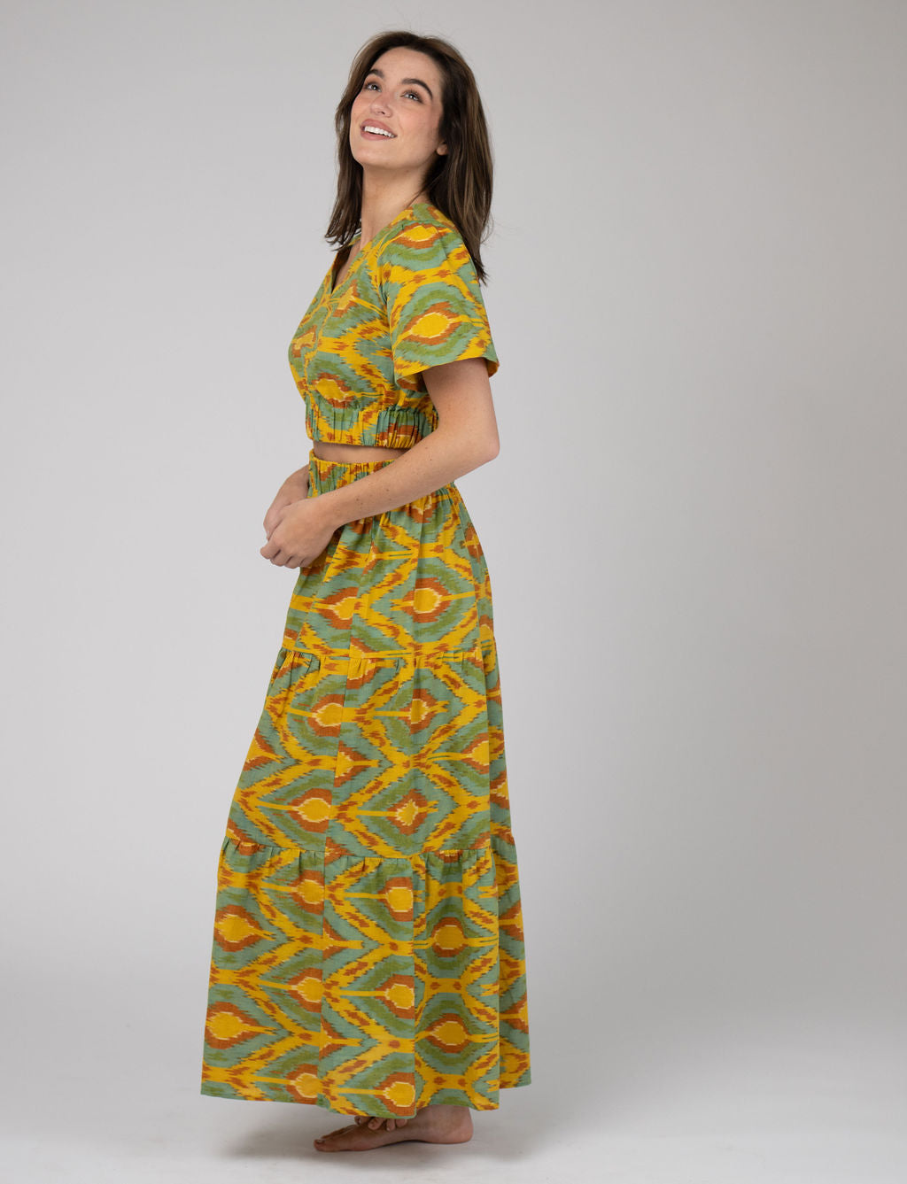 The Abby Skirt | Eco Yellow Ikat