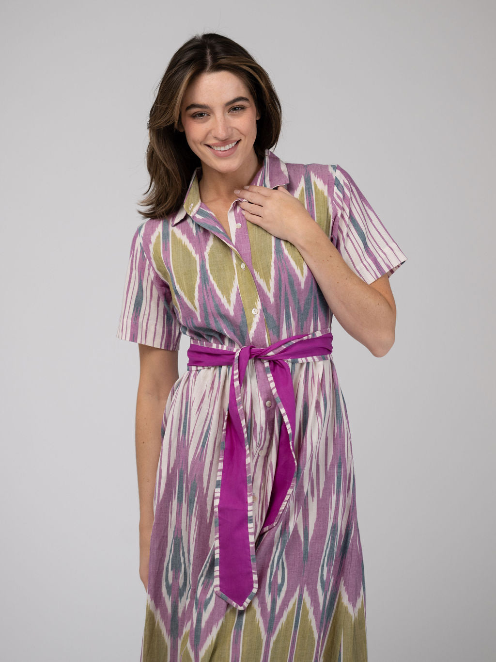 The Elle Maxi Dress | Eco Purple Ikat