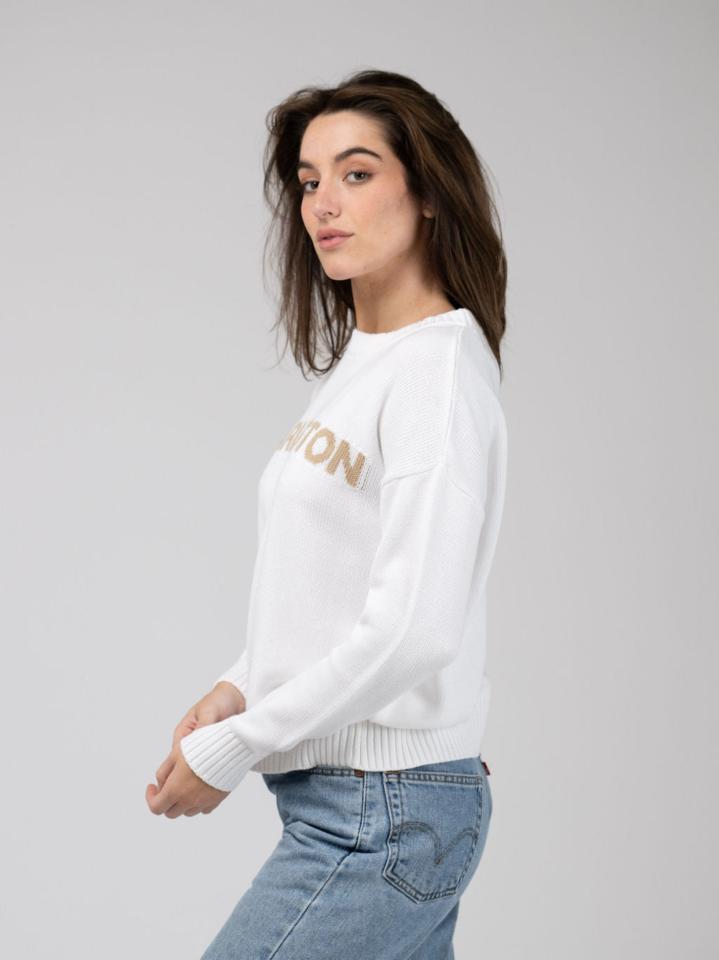 Charleston Sweater in White