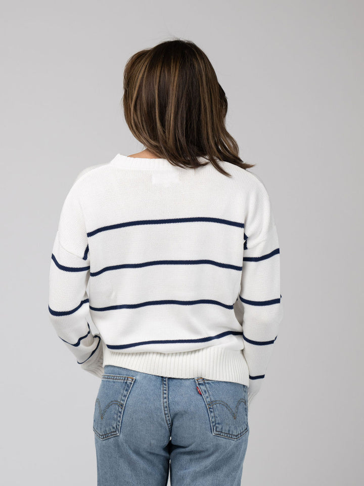 Charleston Sweater in Ivory Stripe