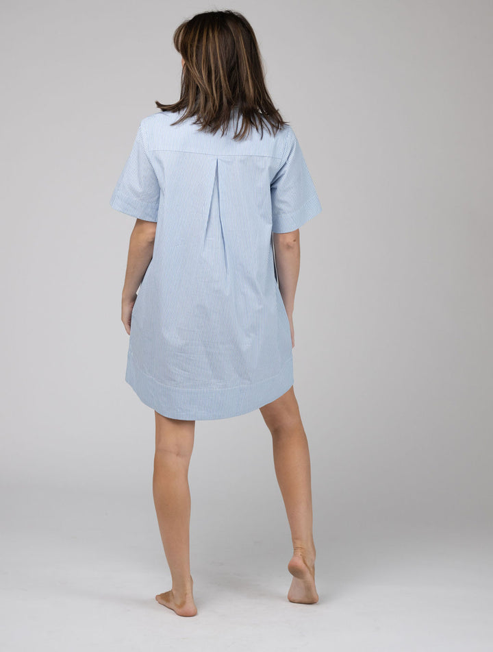 The Sconset Shirt Dress | Blue Stripe