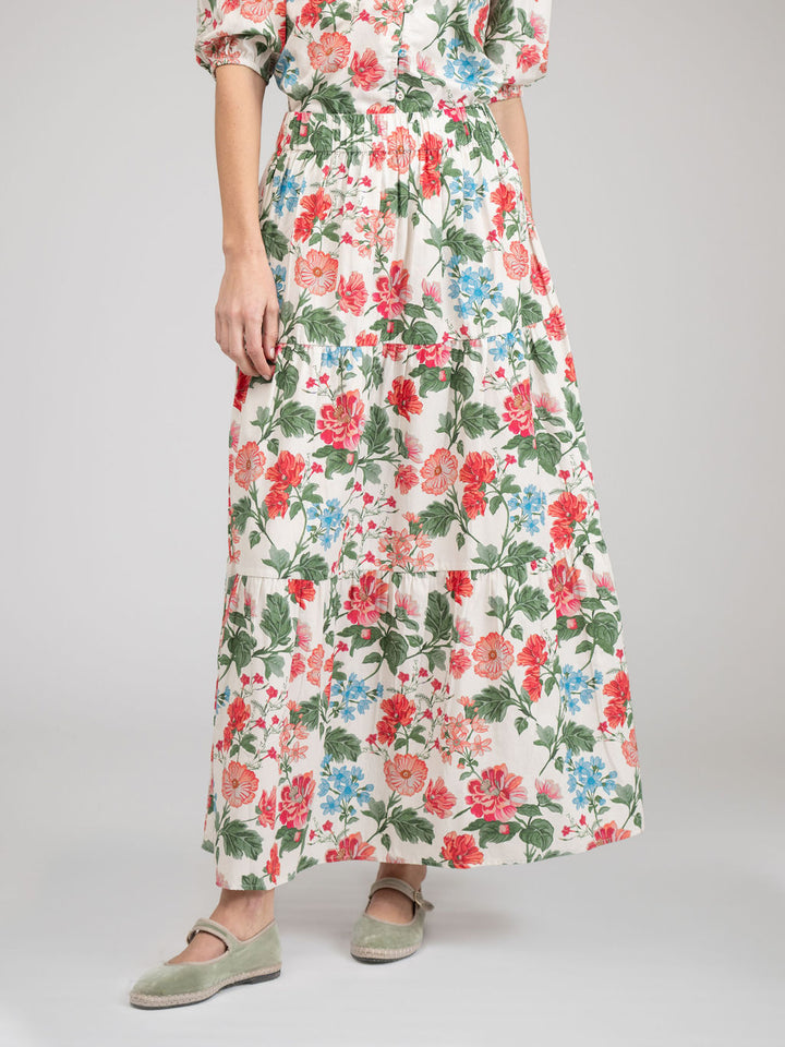 The Abby Skirt | Ivory Fancy Flower