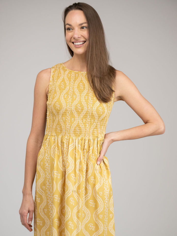 The Margot Dress | Marigold Virginia Stripe