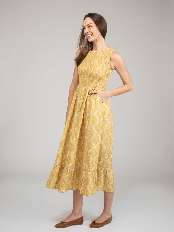 The Margot Dress | Marigold Virginia Stripe