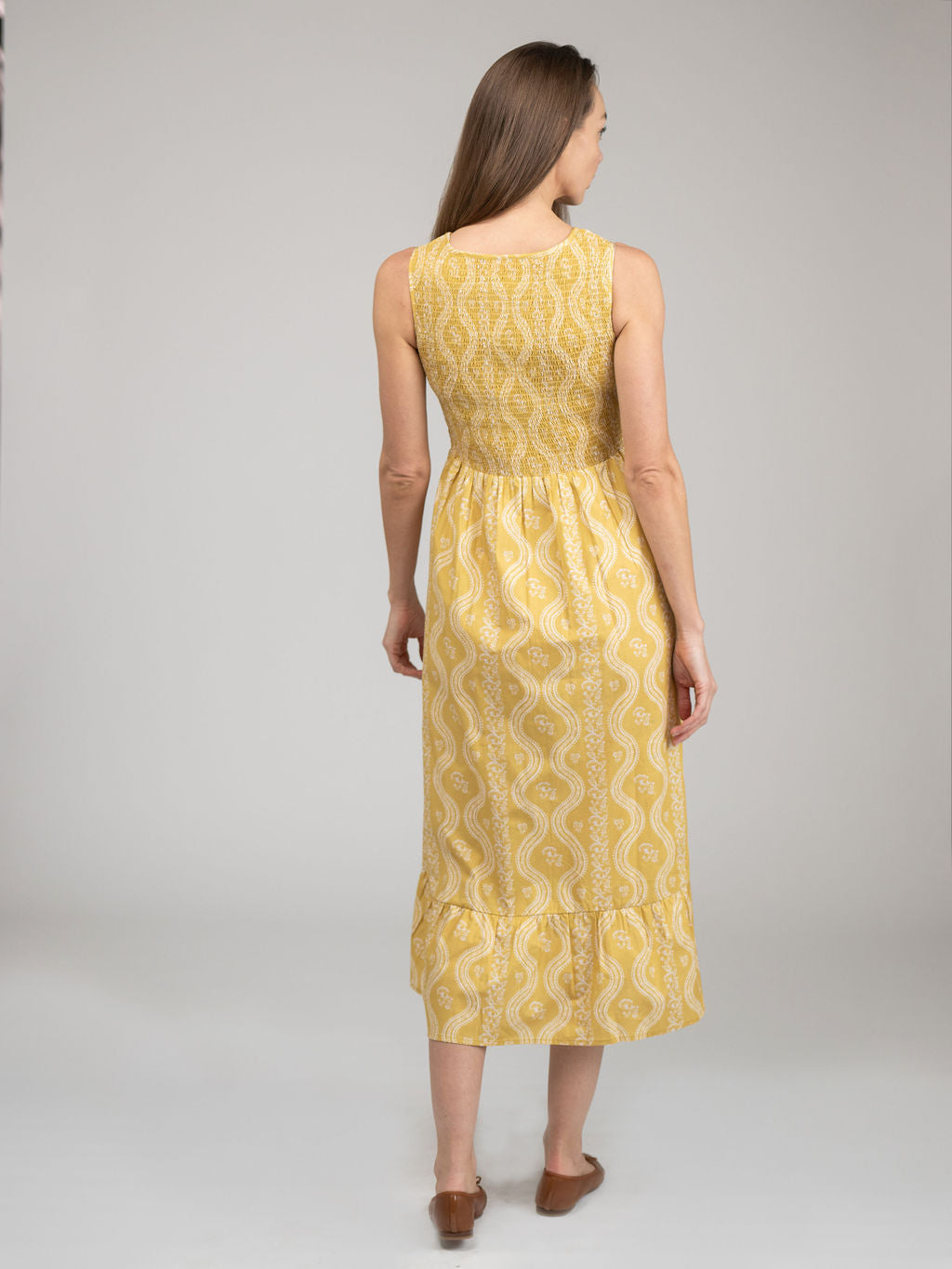 The Margot Dress | Marigold Virginia Stripe