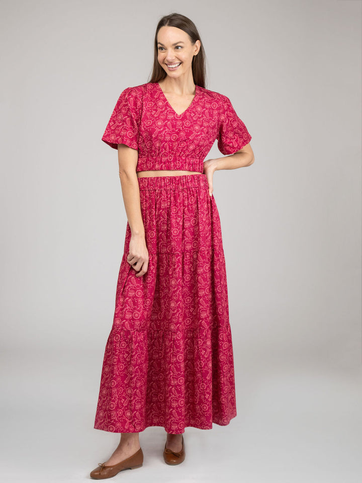 The Abby Top | Maroon Cosmo