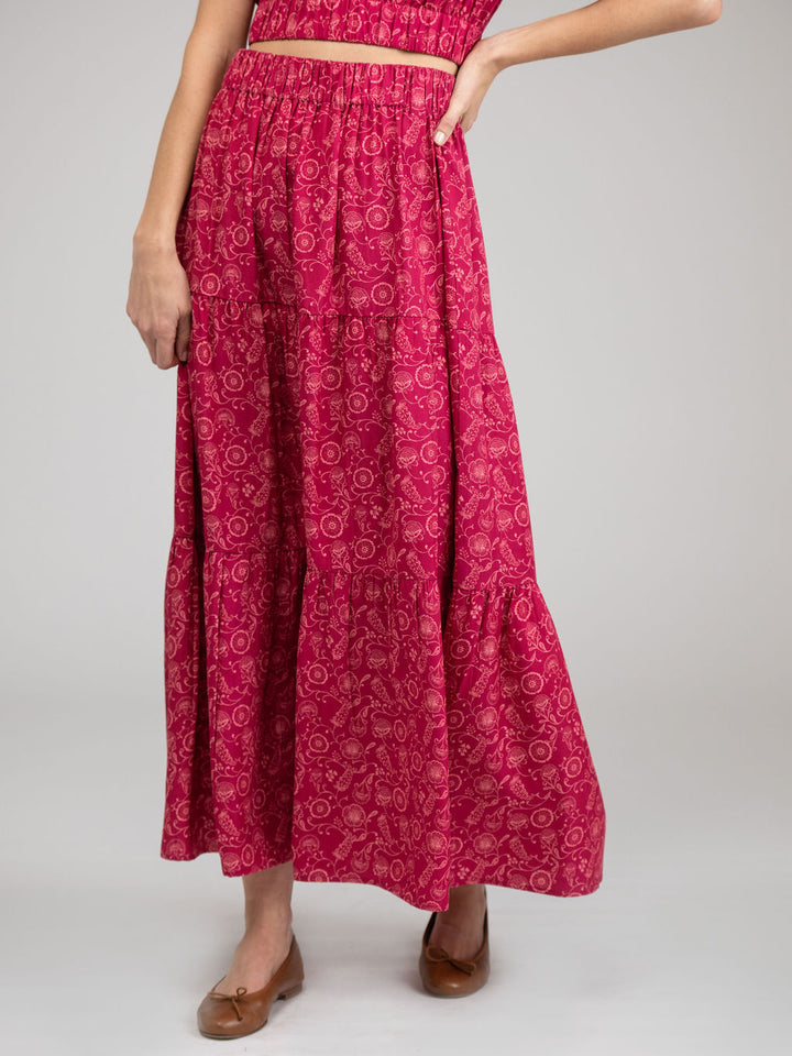 The Abby Skirt | Maroon Cosmo