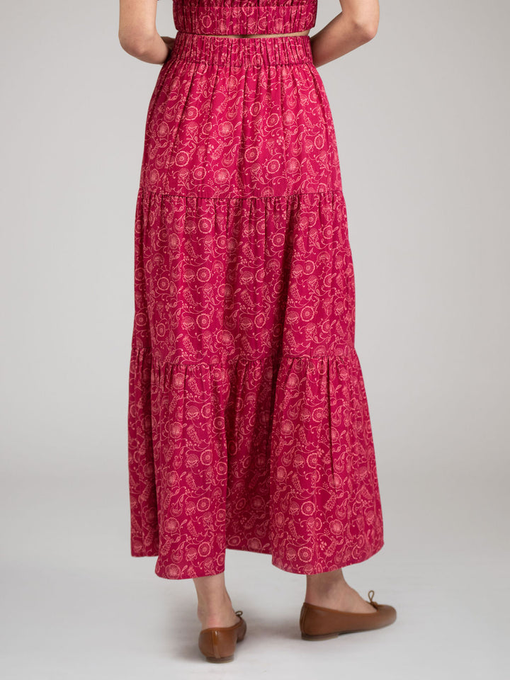 The Abby Skirt | Maroon Cosmo